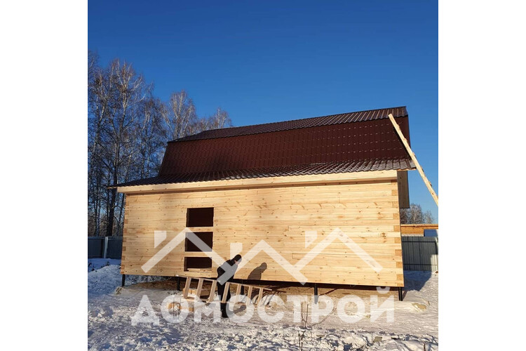 Новости | 24.Зимой построили дом из бруса