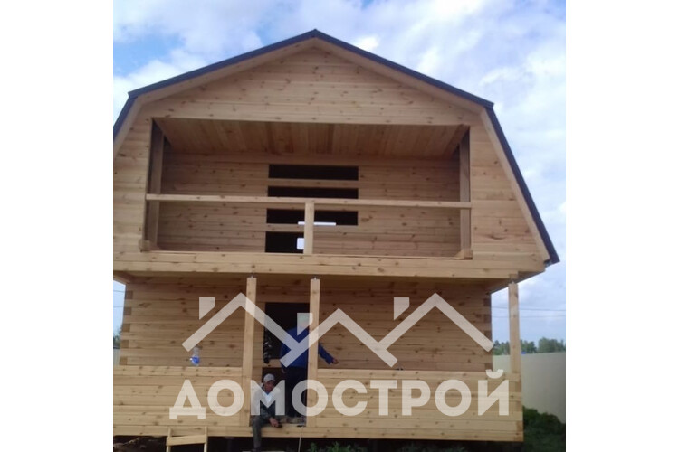 Новости | Дом 6х6 с балконом и террасой.