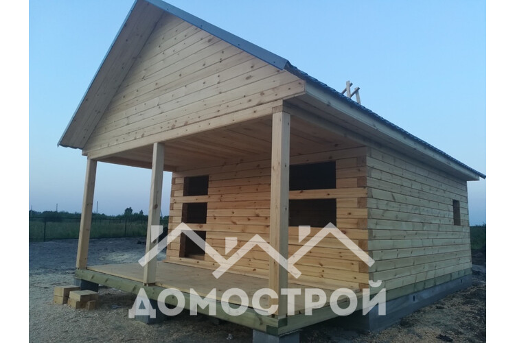 Новости | Построили баню 6х6 с террасой 2х6 в Успенке